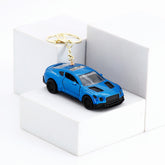 Cobalt Blue Sports Car Keychain
