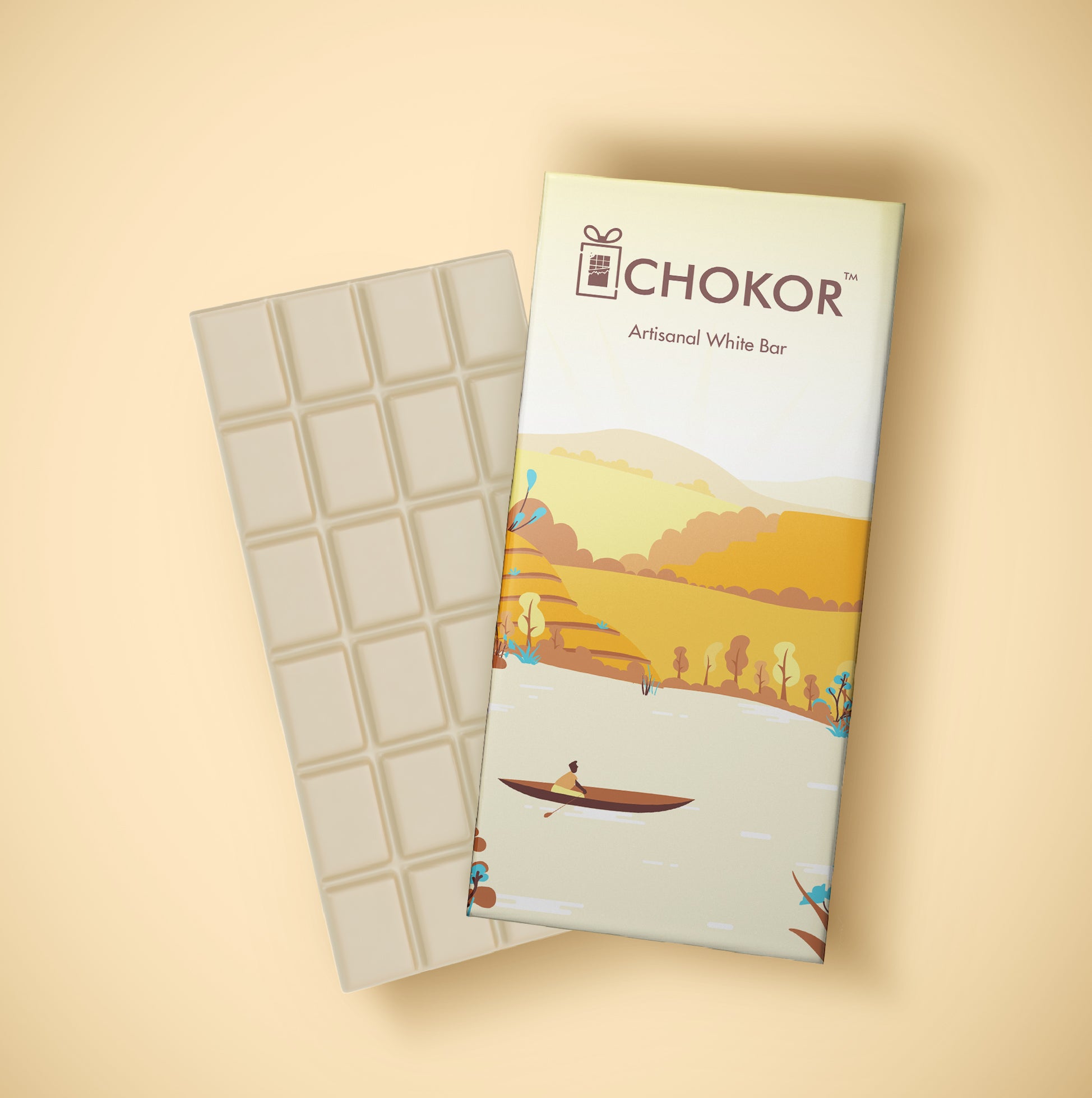 CHOKOR Artisanal White Chocolate Bar