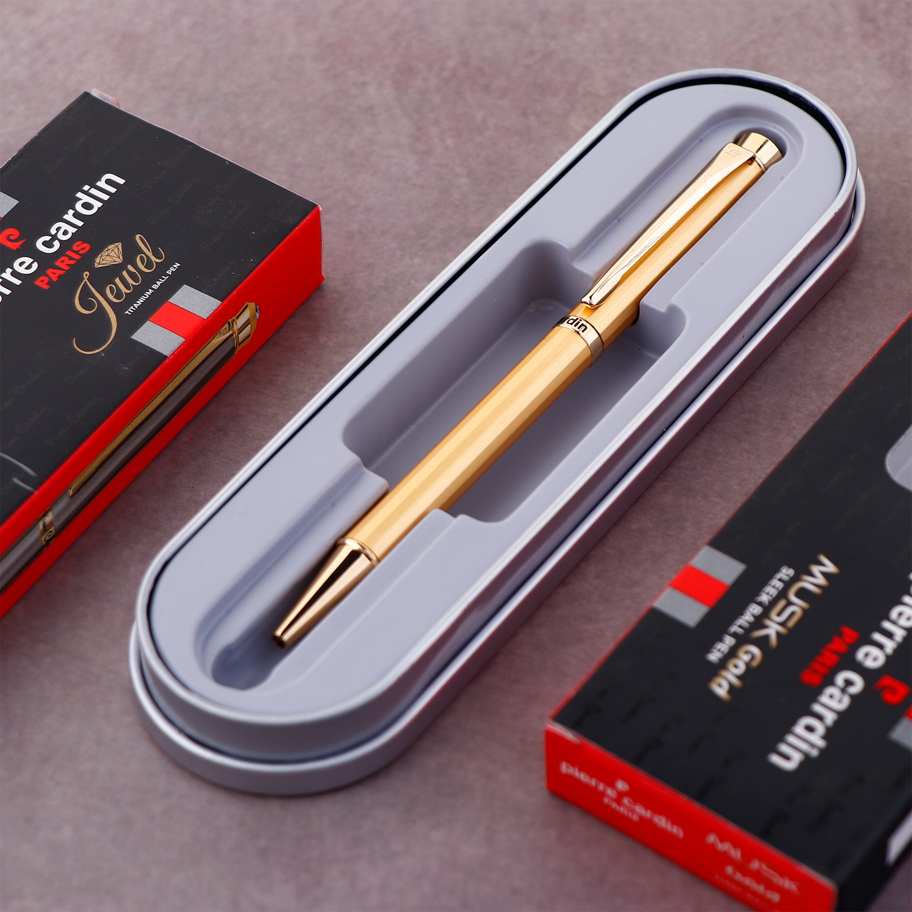 Pierre Cardin Jewel Satin Gold Ball Pen