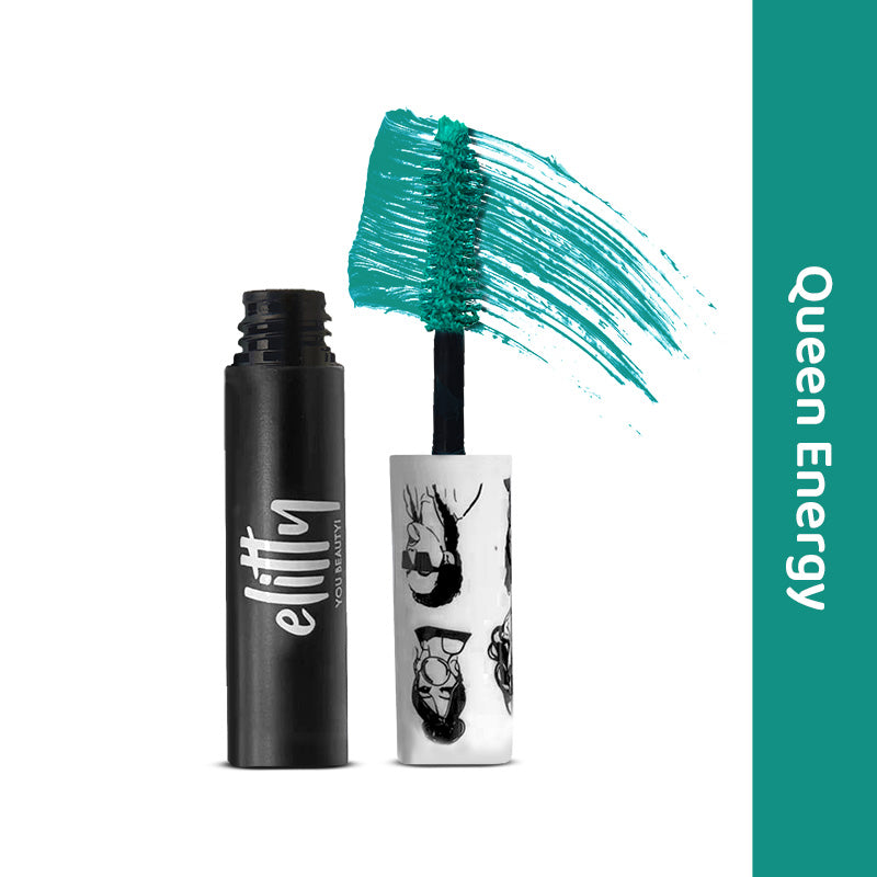 Elitty Teal Pop Colored Lush Lashes Mascara - Queen Energy - 5 gm