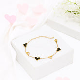 Black Heart Golden Diva Bracelet