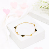 Black Heart Golden Diva Bracelet