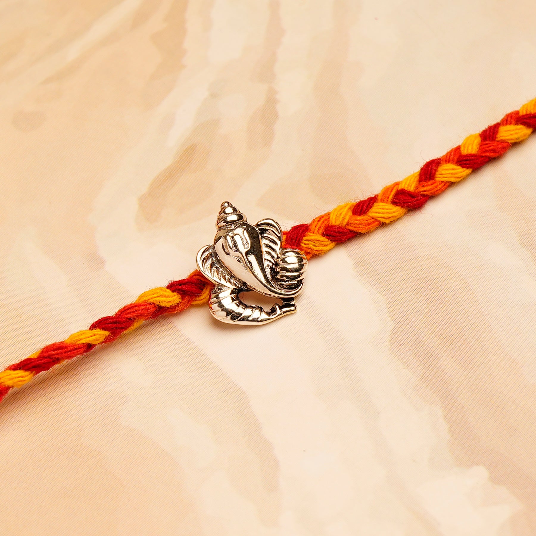 Ganesha Premium Silver Rakhi
