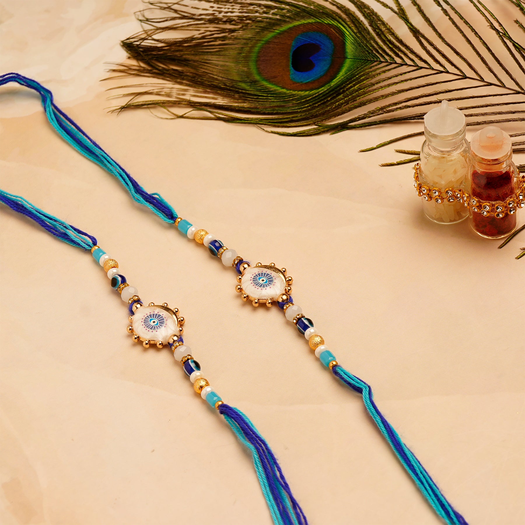 Traditional Evil Eye Premium Rakhi Pack of 2