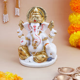 Shee Ganesha Idol with Golden Emblishment