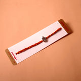 Traditional Ganesha Premium Silver Rakhi