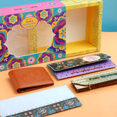 Purple Rakhi Mailer with Wallet and Hanging Hamper