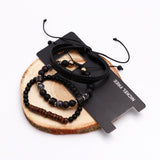 Crystal Beaded Multilayer Braided Leather Bracelet