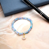 Blue Wave Golden Charm Bracelet