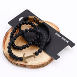 Viking Anchor Beaded Multilayer Leather Bracelet