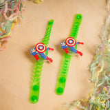 Avengers Captain America Green Rubber Kids Rakhi Pack of 2