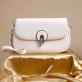 Archies White Luxe Diva Handbag with Adjustable Straps