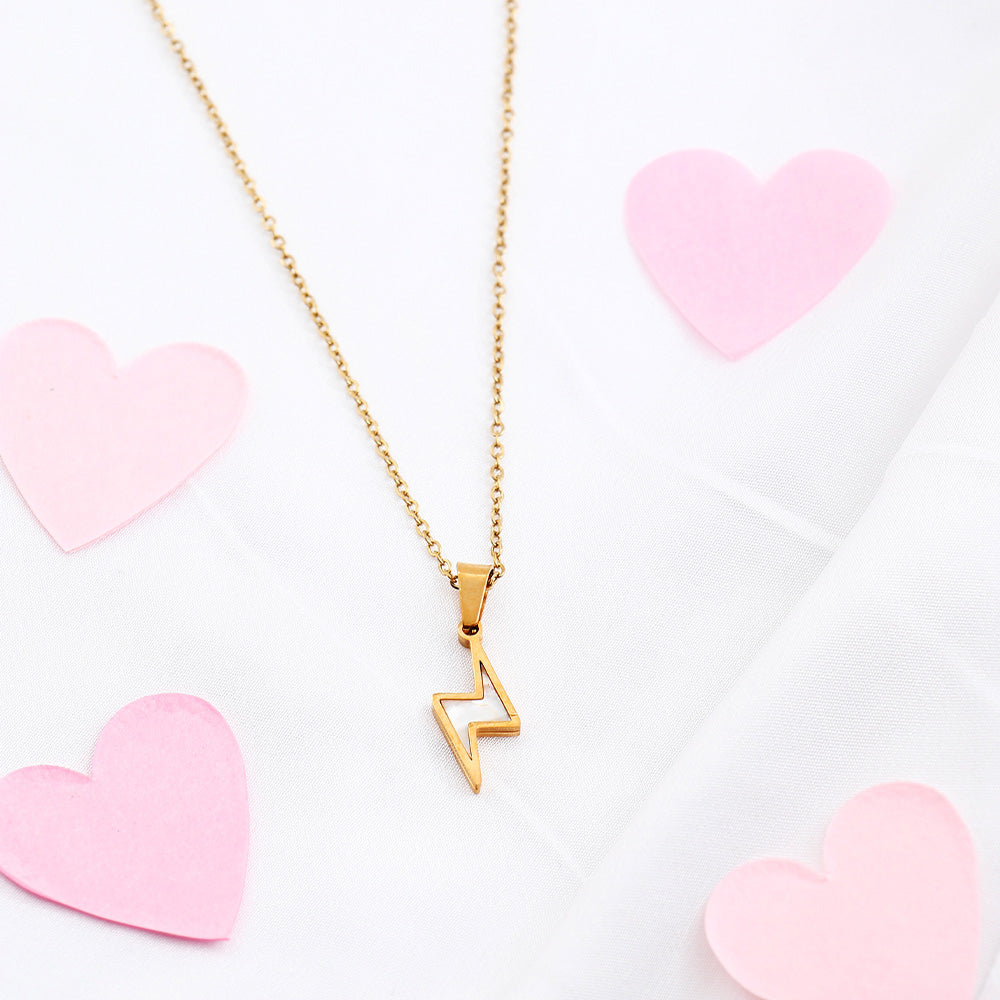 Thunder Strike Golden Chain Pendant