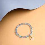 Blue Wave Golden Charm Bracelet
