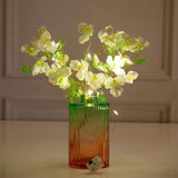 White and Golden Accents Cherry Blossom Vase