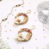 White and Golden Shubh Labh Pearl Hanging