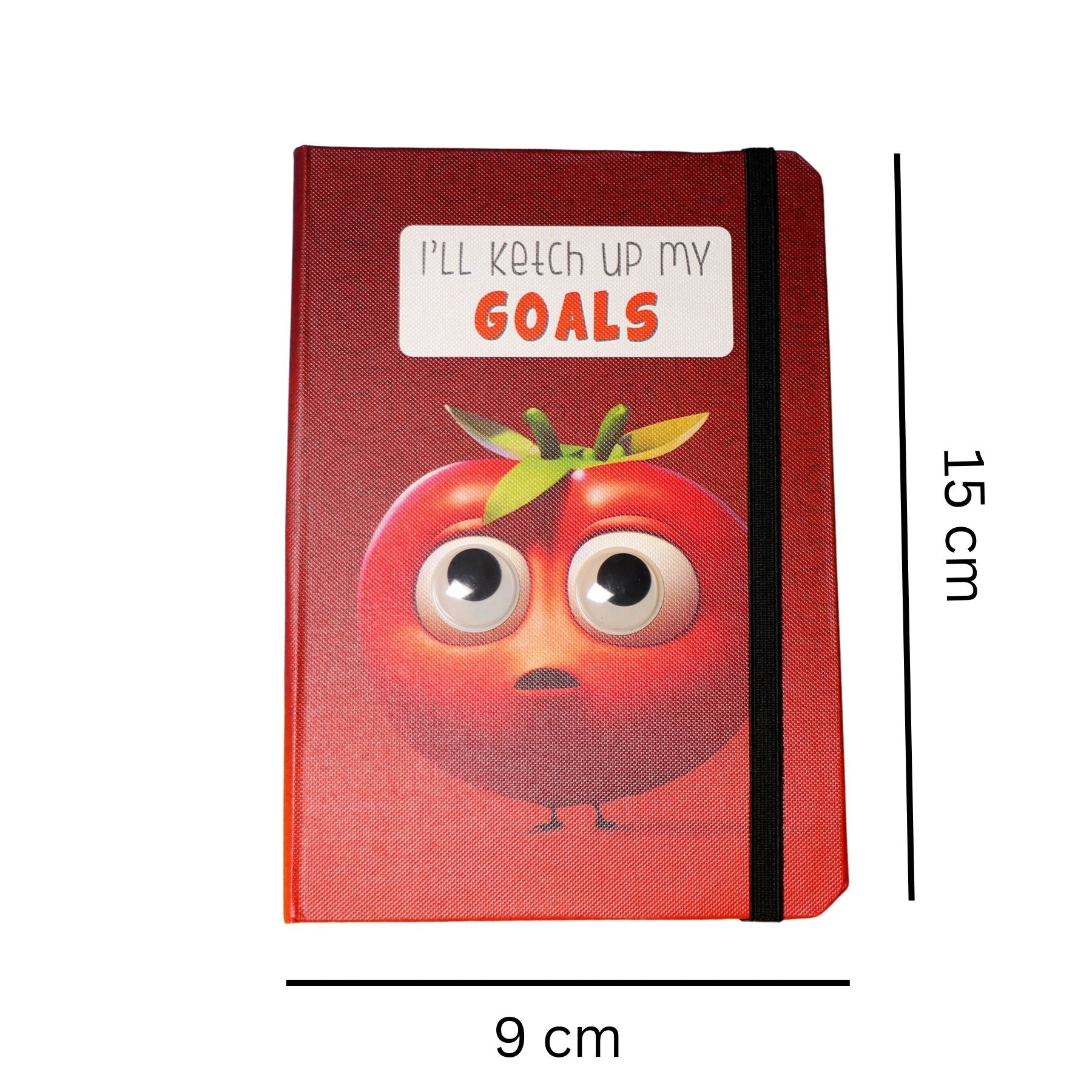 Pineapple Theme Googli Eyes Elastic Closure Notebook