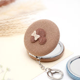 Brown Knitted Compact Mirror
