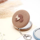 Brown Knitted Compact Mirror