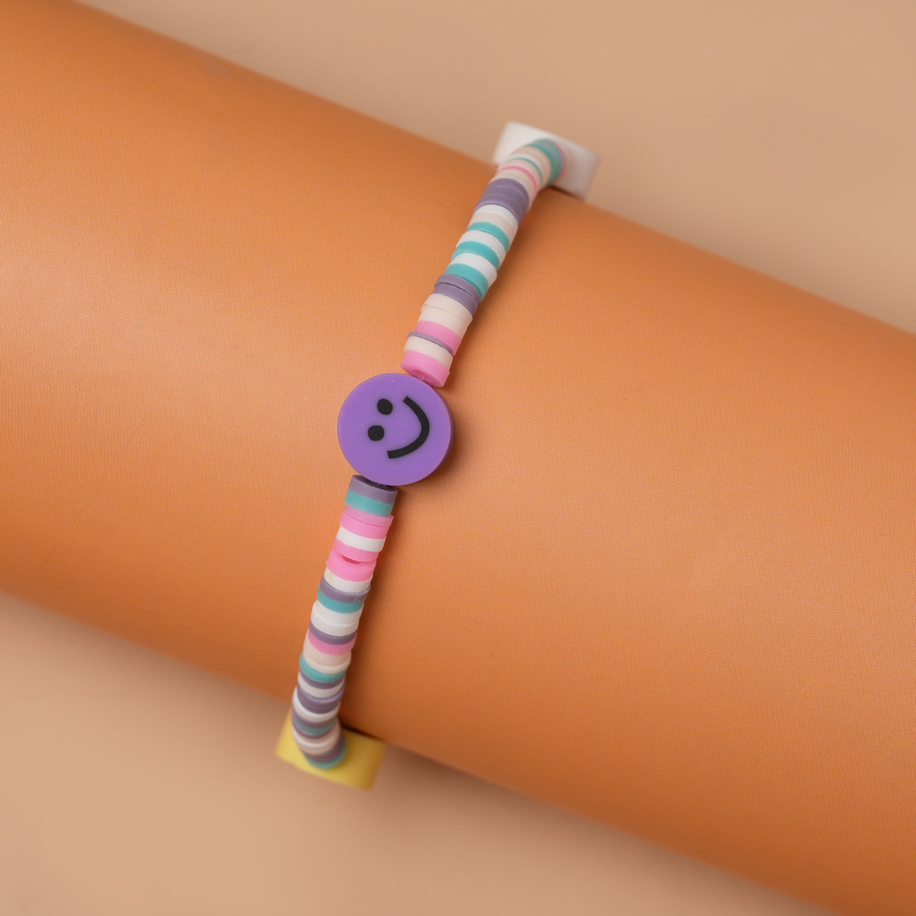 Pastel Loop Smiley Bead Friendship Bracelet