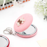 Pink Knitted Compact Mirror