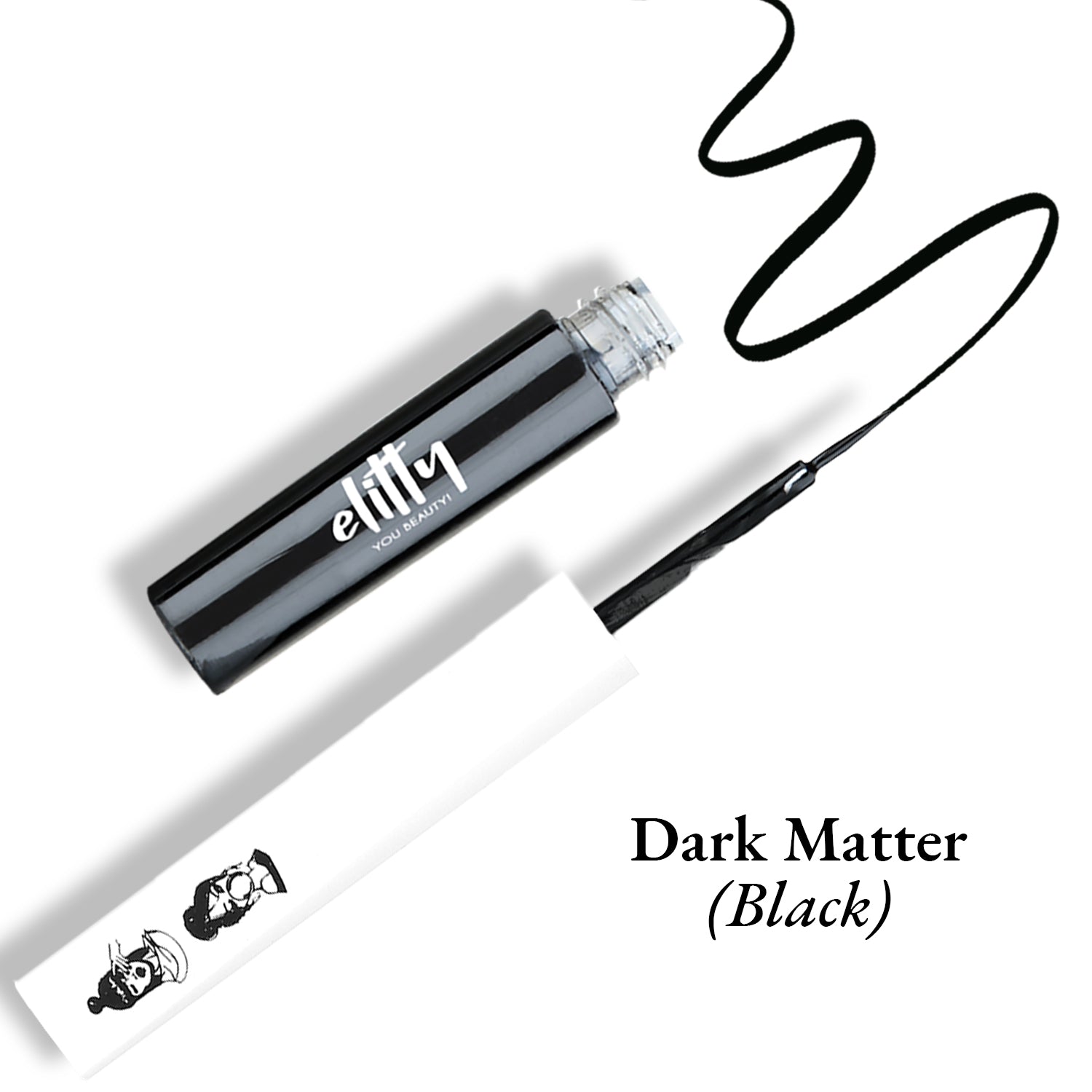 Elitty Black Matte Pop Coloured Eyeliner - Dark Matter (4ml)