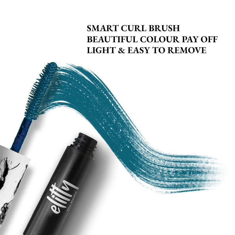 Elitty Teal Pop Colored Lush Lashes Mascara - Delulu - 5 gm