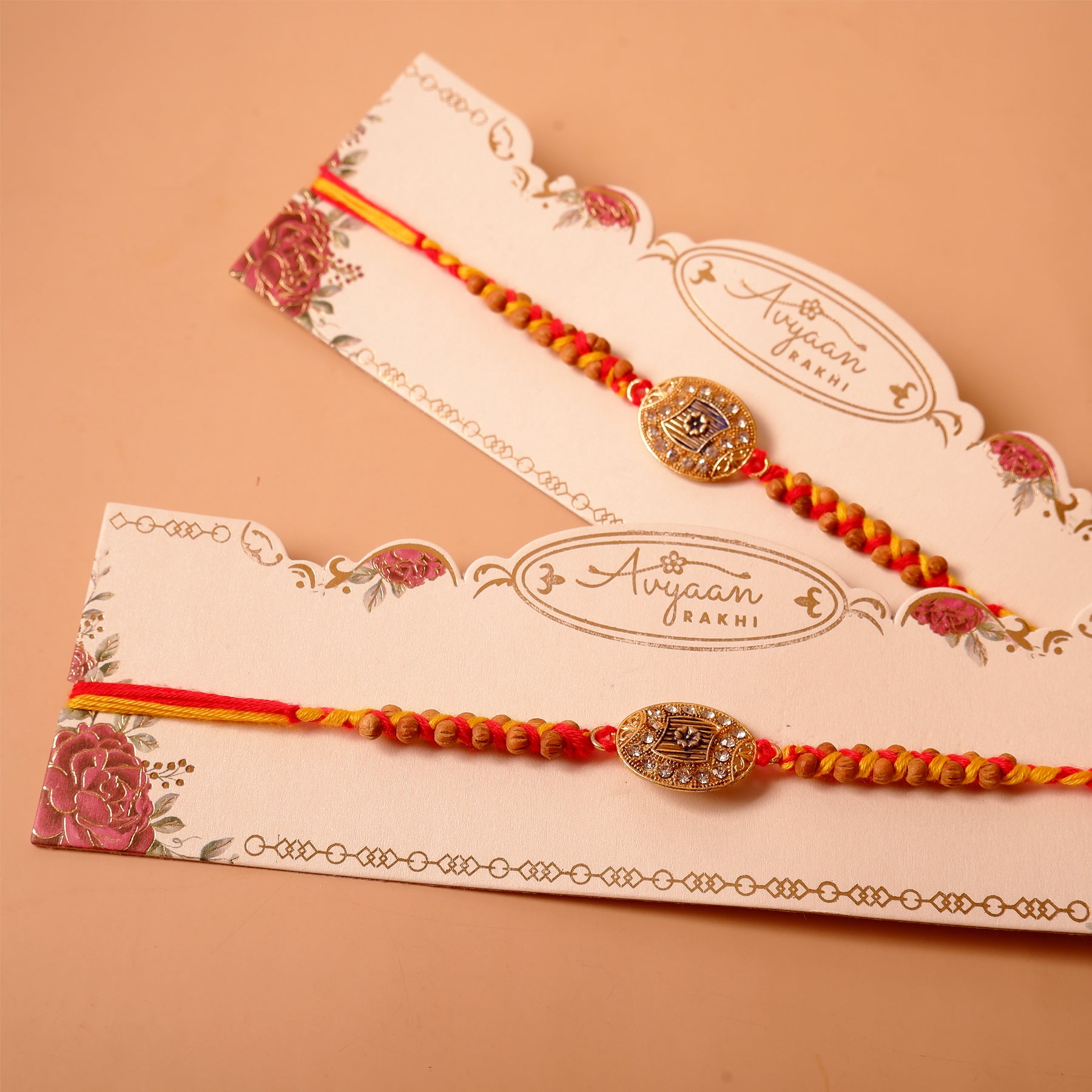 Gold Emblished Rakhi Pack of 2
