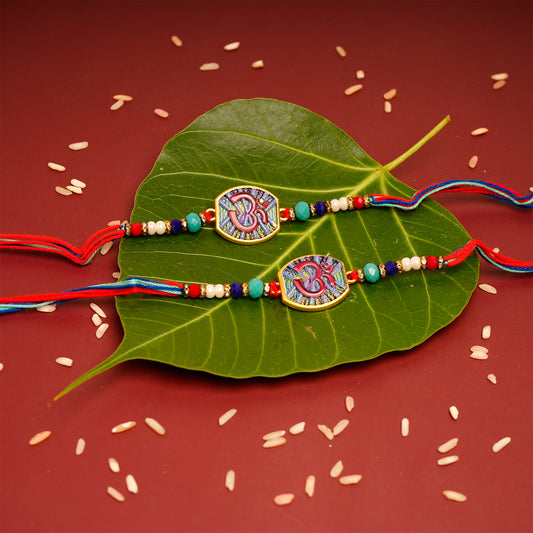 Traditional OM Rakhi Pack of 2