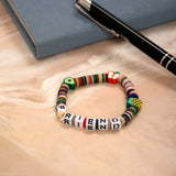 Grey Tone Loop Fruit Bead Friendship Bracelet