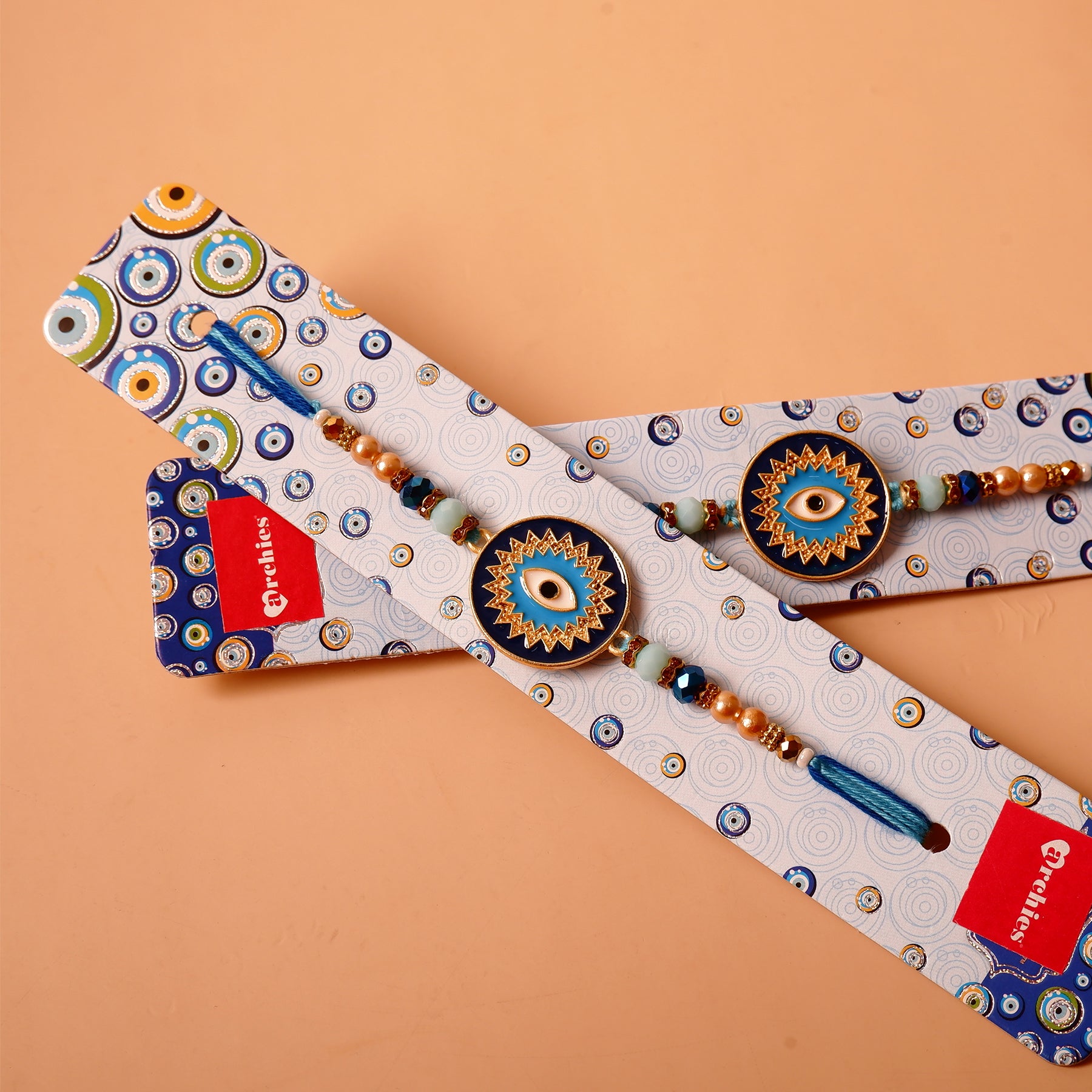 Traditional Evil Eye Rakhi Pack of 2