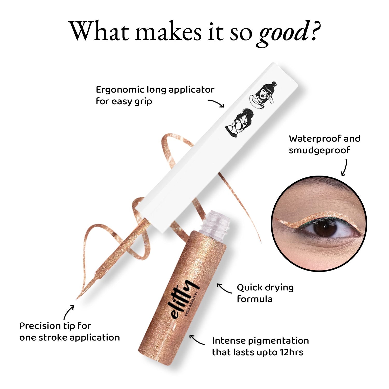 Elitty Copper Glitter Eyeliner -Nebula ( 4ml)