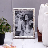 Silver Plated Bordered Engraved Photo Frame