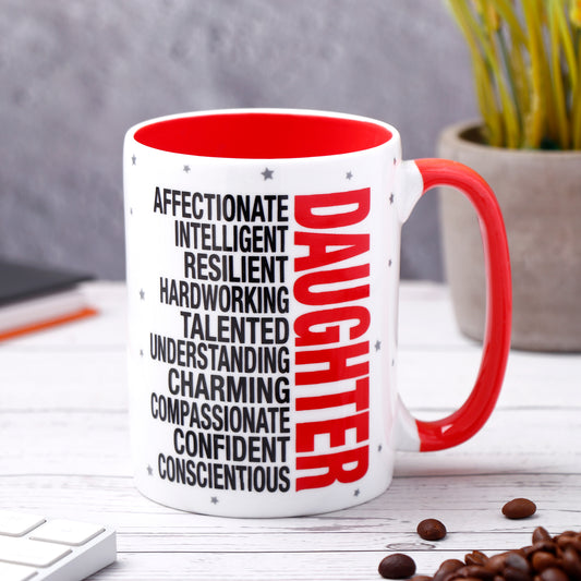 Archies Quoted Ceramic Mug - Daughter 350 ml