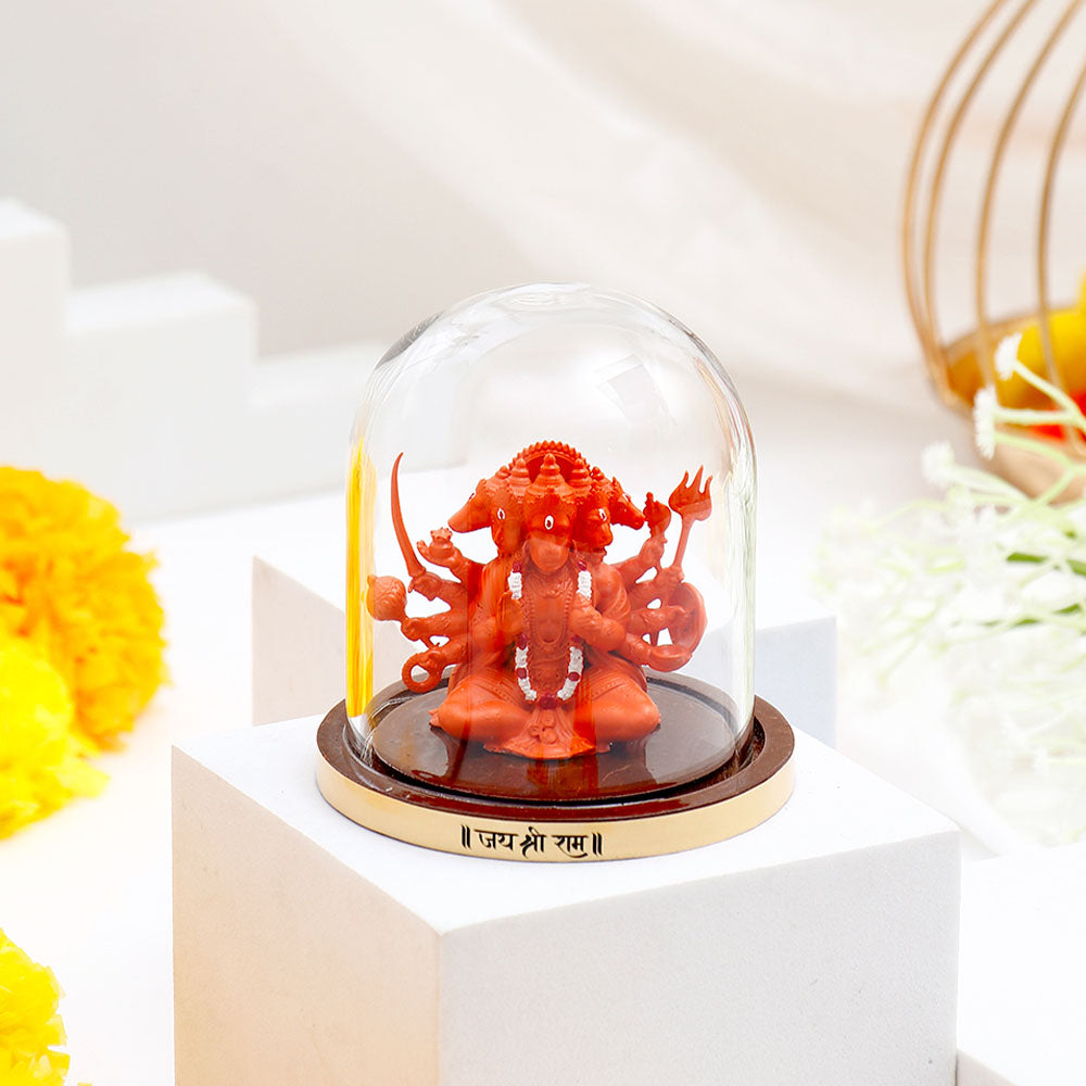 Panchmukhi Hanuman Idol - Orange