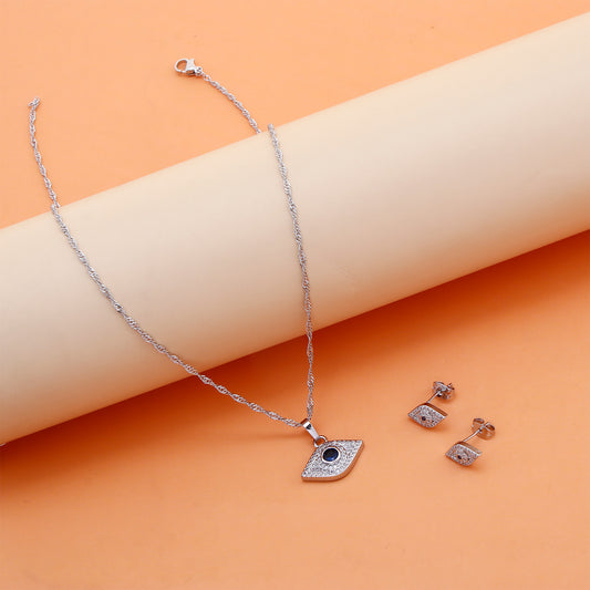 Protective Gaze Pendant with Earring Set
