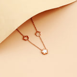 White Bloom Golden Chain Pendant