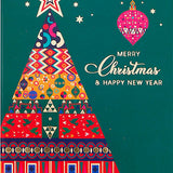 Pack Of 10 Chirstmas Tree Seasons Greeting Card