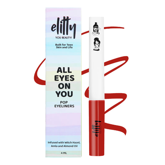 Elitty Brick Red Matte Pop Coloured Eyeliner -Rusty Rouge (4ml)