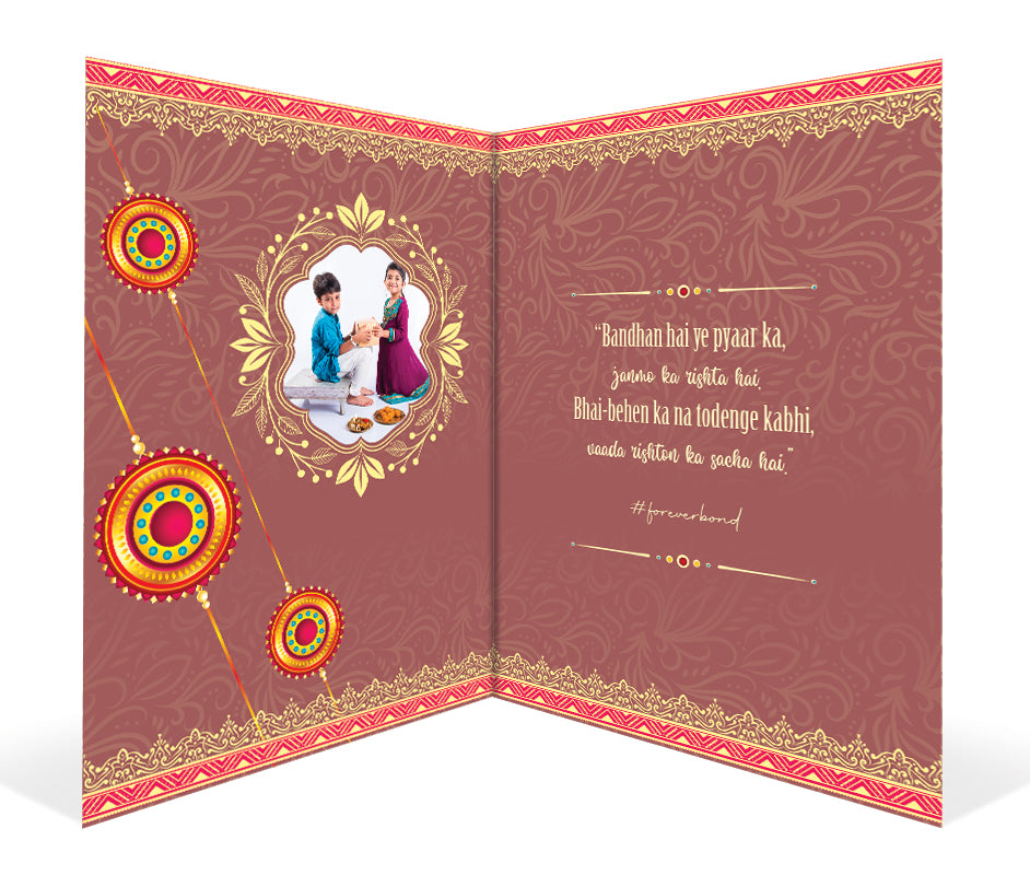Happy Rakhi Personalised Greeting Card