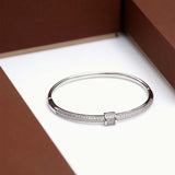 Statement Square Silver Bracelet