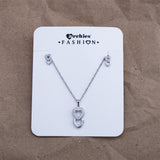 Twin Hearts Pendant with Earring Set