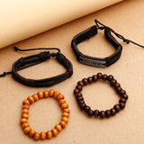 Best Friend Quoted Beaded Multilayer Leather Bracelet