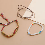 Knitted Yellow Multi Layer Bracelet Set