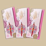 For Loving Brother Rakhi mailer with Roli chawal and Envelope Pack of 3