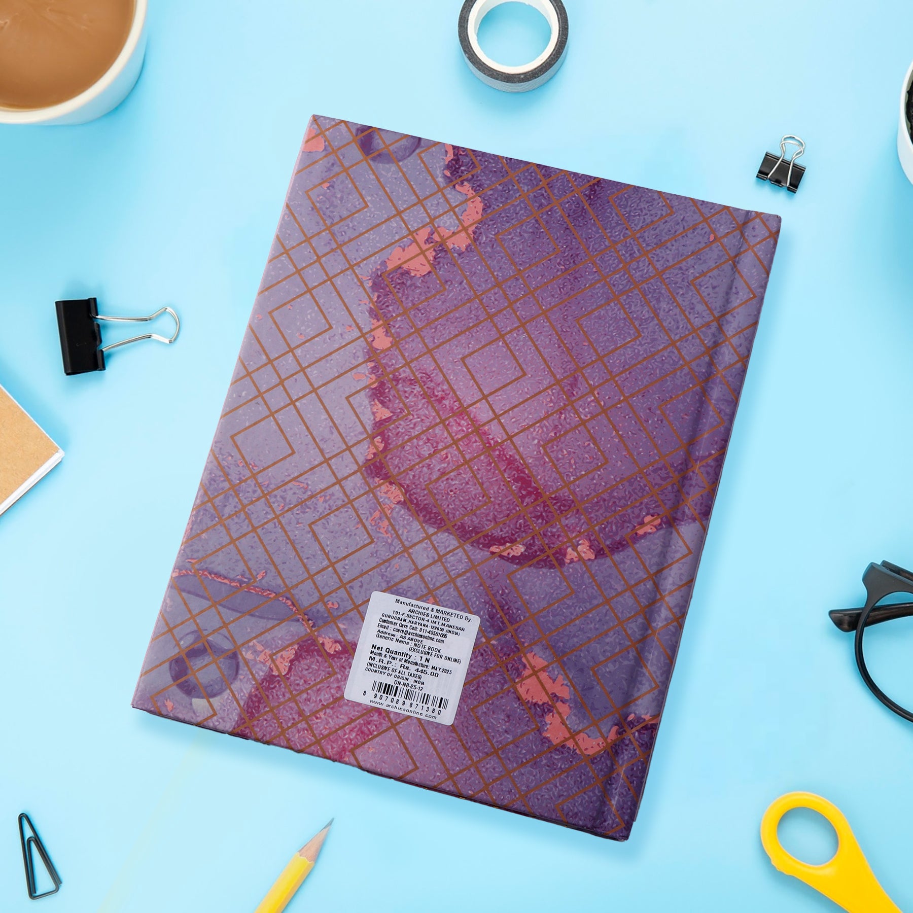 Purple aesthetic notebook