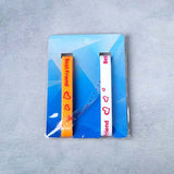 Silicone Friendship Bands Orange and White Set of 2