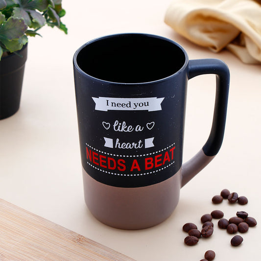 Need A Beat Quoted Cork Base Beer Mug