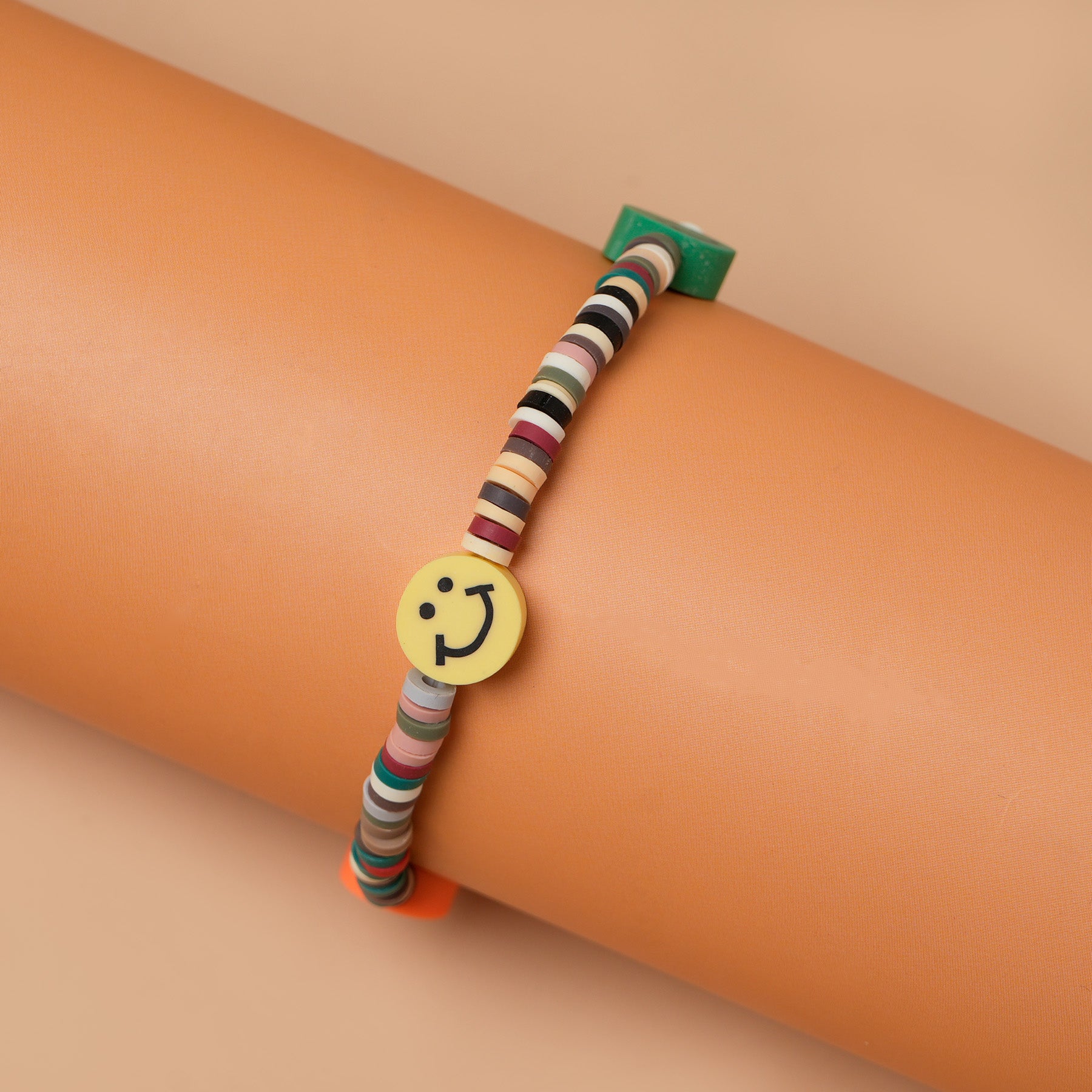 Colour Loop Smiley Bead Friendship Bracelet