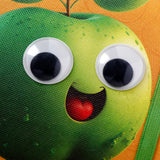 Apple Theme Googli Eyes Elastic Closure Notebook